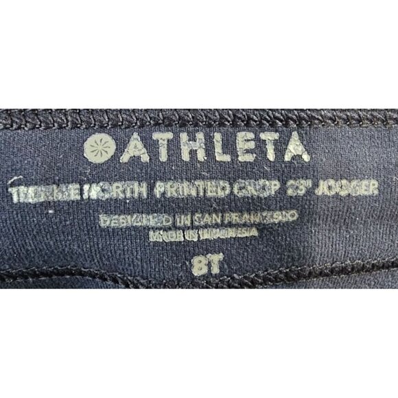 Athleta Womens 8T Navy Trekkie North‎ Printed Crop Jogger - Picture 4 of 12